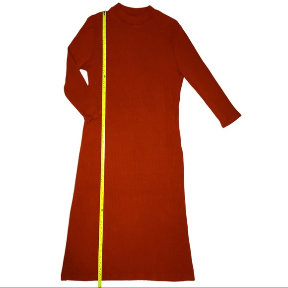 Rust Orange Dress 3/4 Sleeve Mock Neck Long Sleeve Sweater Dress A New Day XXL - Picture 13 of 14